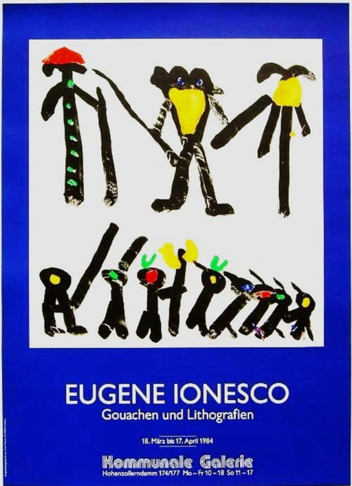 Eugene IONESCO, serigrafia originale in grande manifesto