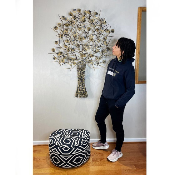 Image 1 of Marc kreiert brutalistische Fackelschnitt-Metall-Nagelbaum-Skulptur