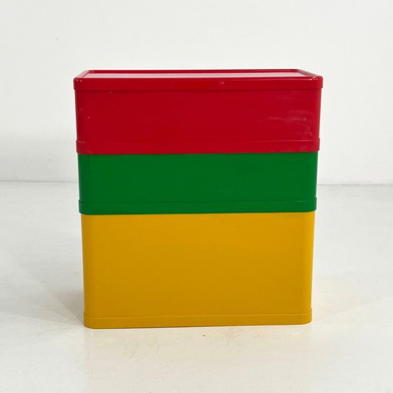 Image 1 of Cassettiera multicolore a 4 cassetti modello 4964 di Olaf Von Bohr per Kartell, anni '70