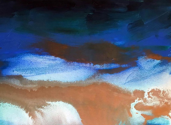 Image 1 of Original Acrylic Painting Abstract Expressionism Galaxy