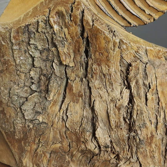 Unieke vintage handgesneden houten wandsculptuur – Rustiek volkskunstgezicht – Beeldhouwkunst, Wood (photo 4 of 6)