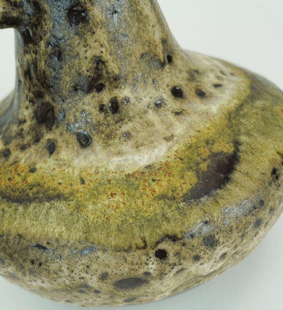 Image 1 of Ruscha-Vase aus der Mitte des 20. Jahrhunderts, Tropfglasur, Erdtöne, Keramikmodell 377-21
