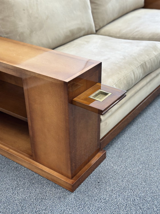 Hugues Chevalier “Dominique” Bank – Art Deco Sycamore Wood, Parijs – 2 zitsbanken (photo 2 of 10)