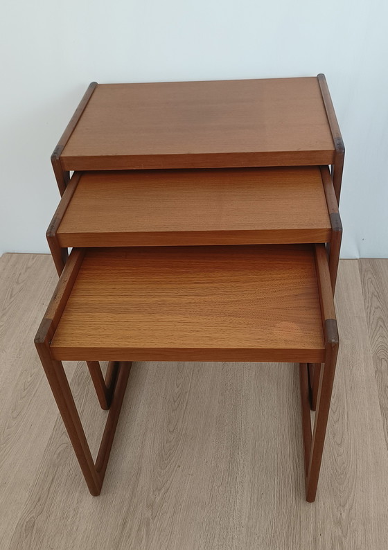 Image 1 of Opal Set Of Three Nest Tables In Walnut