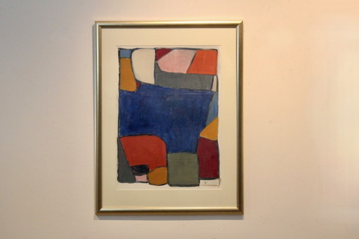 Anneke Umbgrove – ‘Composition Landscape’, Acrílico sobre papel, Firmado