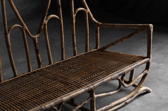 Image 1 of Panchina scultorea in bambù, Italia, anni '60