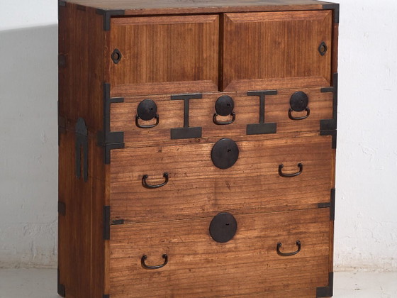 Tansu giapponese antico - Periodo Showa (c.1927) #55 – Cassettiere, Iron (photo 2 of 40)