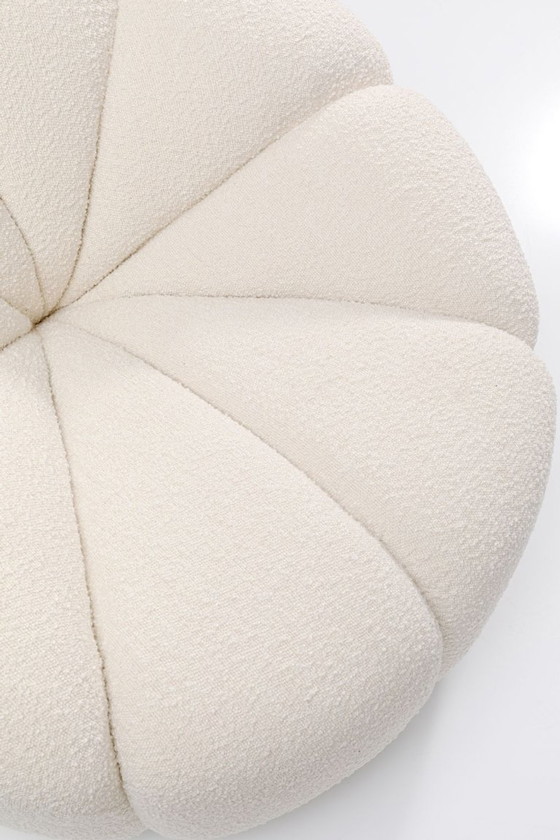 Image 1 of Kare Design – Sillón giratorio Peppo (Blanco Bouclé) – en perfecto estado