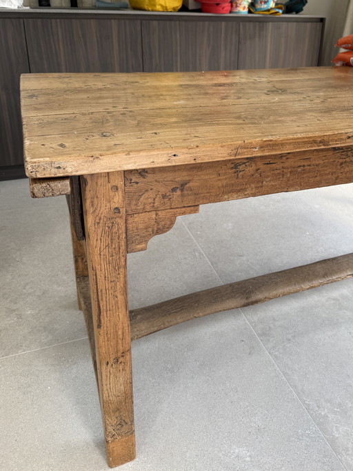 Antique French wooden table - 199 cm