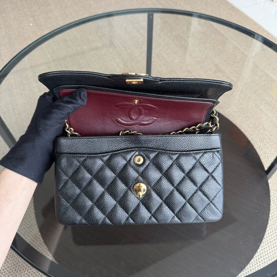 Image 1 of Chanel Classic Flap Small - Caviar 23CM Quilted Black Gold Hardware