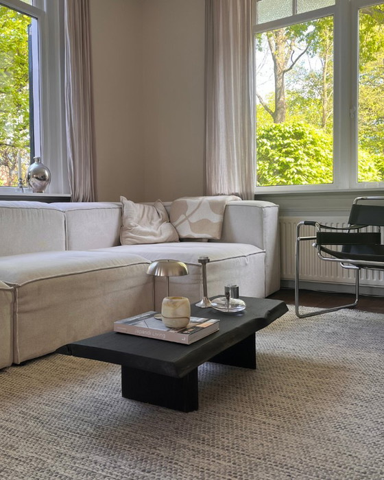 Image 1 of Table basse brûlée marron foncé - fait main - japandi