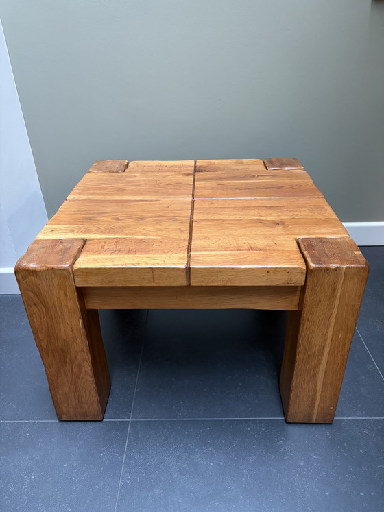Image 1 of table basse robuste en bois de style brésilien vintage