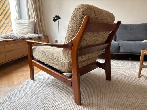 skandinavischer Vintage Sessel, Teak Holz