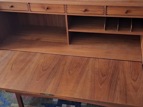 Image 1 of Bernard Pederesen Teak Secretaire, Denmark 1960s