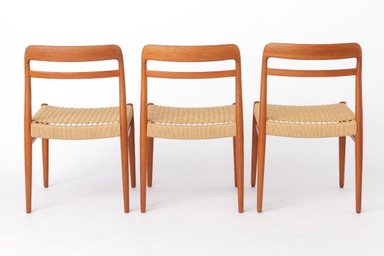 Set van 4 Alf Aarseth Model 145 eetkamerstoelen, teakhout en Deens papierkoord, Gustav Bahus, Noors – Wood (photo 5 of 10)