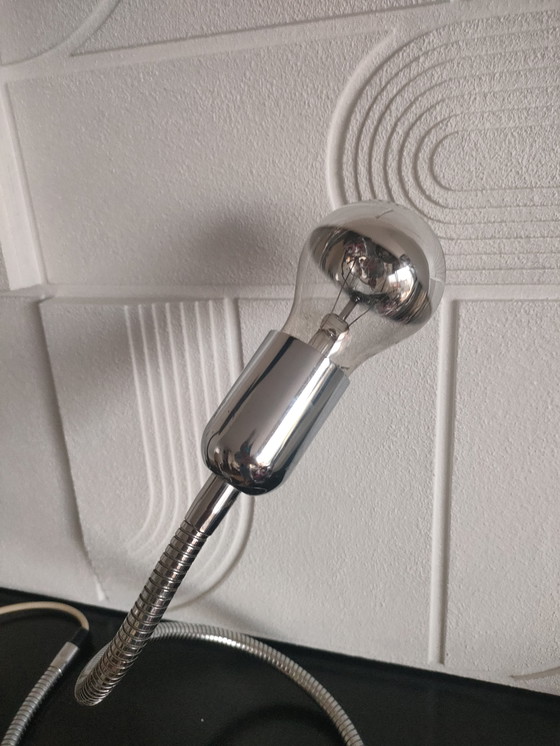 Image 1 of Vintage design snake chroom tafellamp 