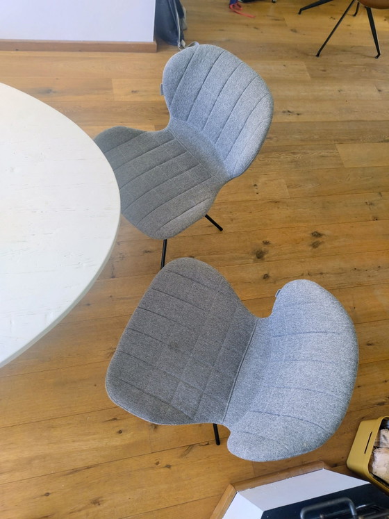 Zuiver OMG chairs grey, Dining chairs, Metal, Textile, Black (photo 4 of 7)