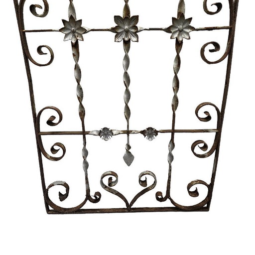 Old French brocante wrought iron fencing, early 1900s