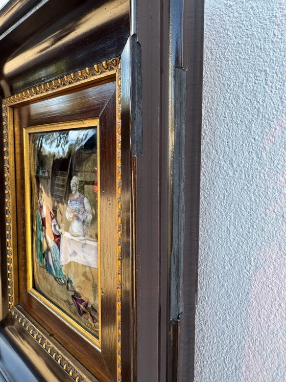 Quadro smaltato Art Limoges R.Sarlandie – Dipinti e disegni, Rame (photo 14 of 15)