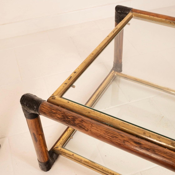 Tavolini Alberto Smania Marango in bambù e ottone per Smania Studio Interni – Cassettiere, Leather, Glass (photo 16 of 16)