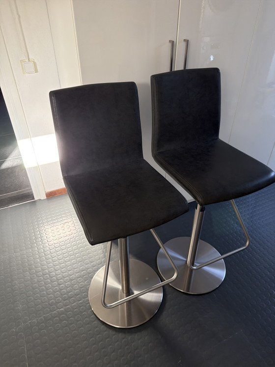 Verstelbare barkrukken grijs – Metal, Textile (photo 3 of 5)