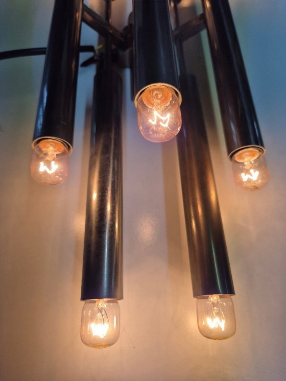 Image 1 of 3 grandi appliques in ottone nichelato, Italia 1960