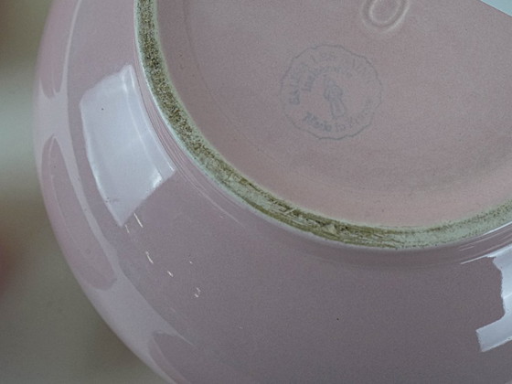 Image 1 of Set di ciotole in ceramica rosa, design francese, anni '80, prodotte in Francia