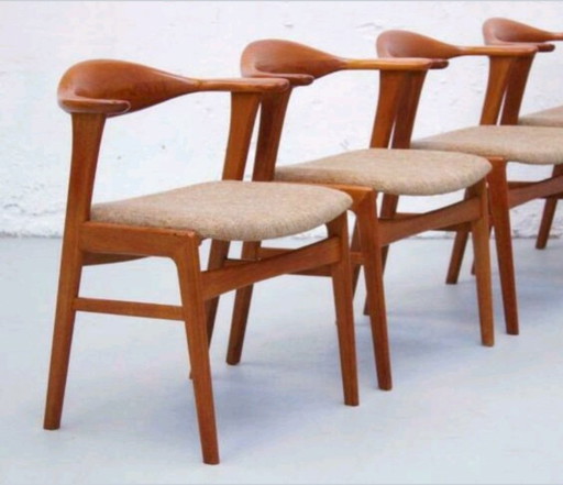 Vintage Teak Danish Dining Chairs by Erik Kirkegaard