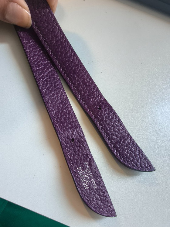 Image 1 of Sac bandoulière Hermès Massai PM Raisin en cuir Clémence – 2009