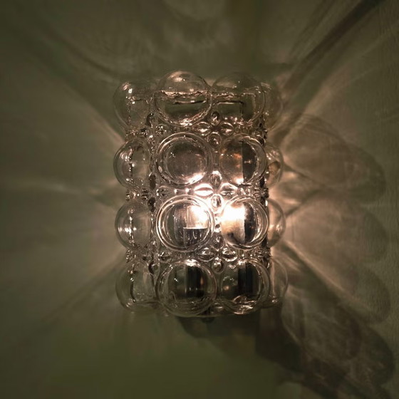 Helena Tynell Bubble lamp jaren 60, Vintage wandlamp, Glashütte Limburg, Wandlampen, Metaal, Glas (foto 3 van 10)