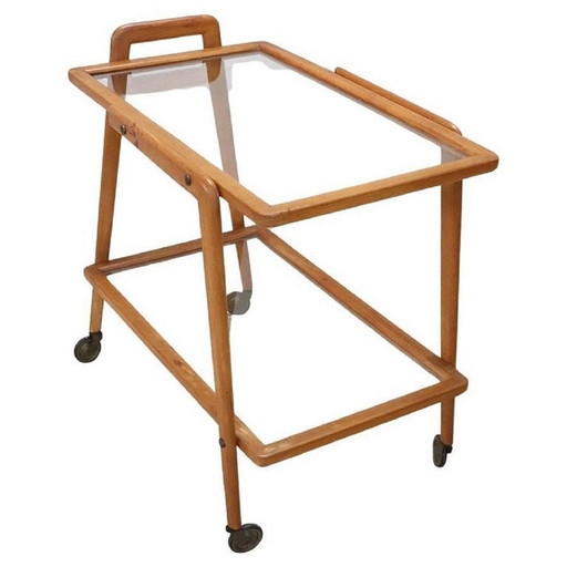 Carrello bar in legno, Italia anni '50