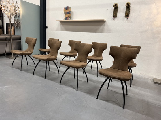 4 Leolux Callas Esszimmerstühle Danza, Leder, Braun (Foto 4 von 12)