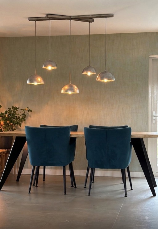 Reefs Interior Findorn Hanglamp - 5-lichts industrieel – hanglampen, Metal, Ceramic