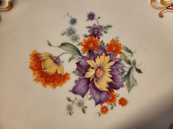 Plat décoratif ancien Bavaria Schumann vers 1945/1949, Excellent état !, Accessoires de table, Porcelaine (photo 6 sur 8)