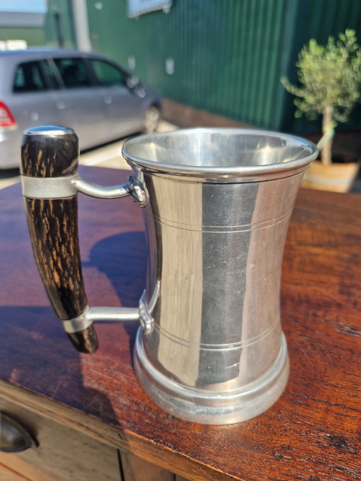 Vintage silver plated beer mug