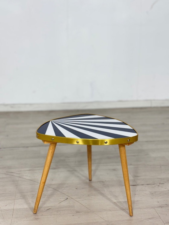 Image 1 of Vintage kidney-shaped table, plant stand, side table, storage