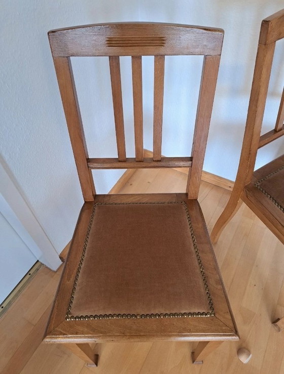 Image 1 of 2 upholstered chairs, Wilhelminian style, set price