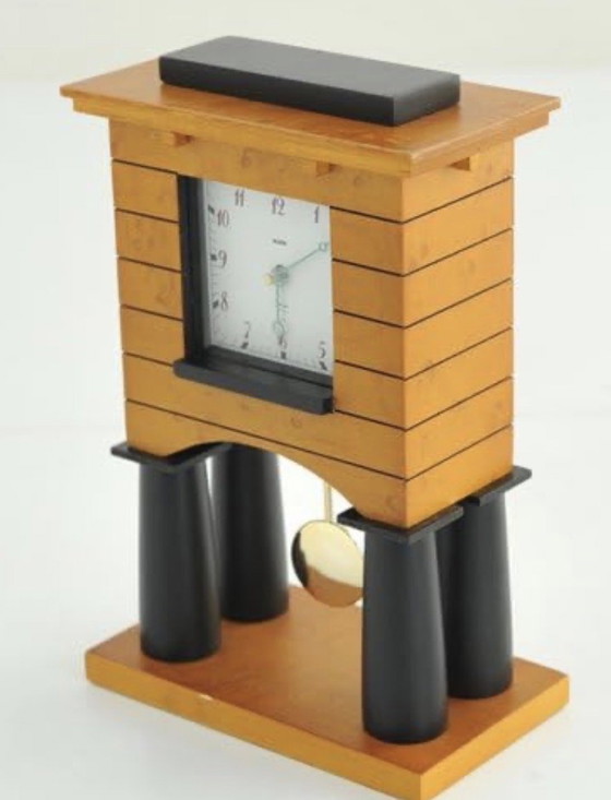Image 1 of ALESSI MANTEL CLOCK TISCHUHR BY MICHAEL GRAVES MEMPHIS POSTMODERNE