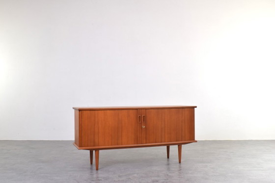Image 1 of Mid-Century Danish Teak Tambour Sideboard, 1960s