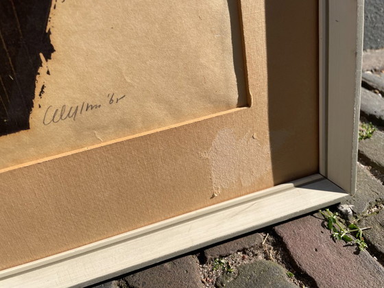 Image 1 of Akke Sins Pencil Signed Citscape Litho Vintage 1960s