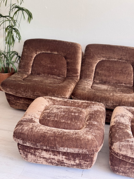 Image 1 of Modulaire vintage lounge set – jaren 70 – velvet