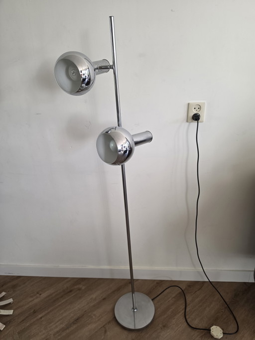 Ball Lampe Chrom 2 Spots Vintage 60er'70er eyeball cosack leuchten