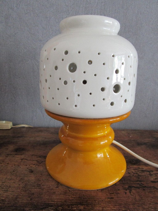 Vintage ceramic table lamp in Space Age style