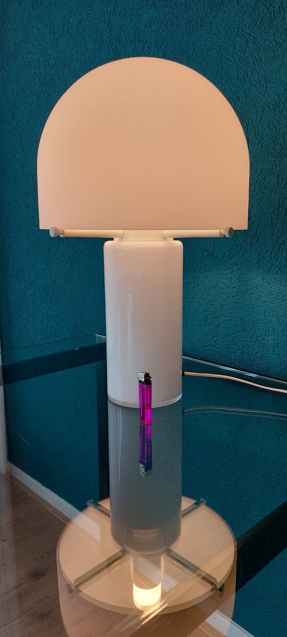 Image 1 of Lámpara de mesa de cristal en forma de hongo de Glashutte Limburg, años 80.