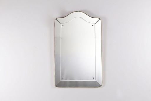 Hollywood Regency" bevelled wall mirror 