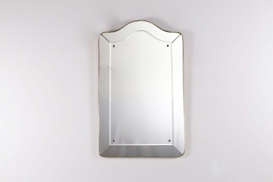 Image 1 of Hollywood Regency" bevelled wall mirror 