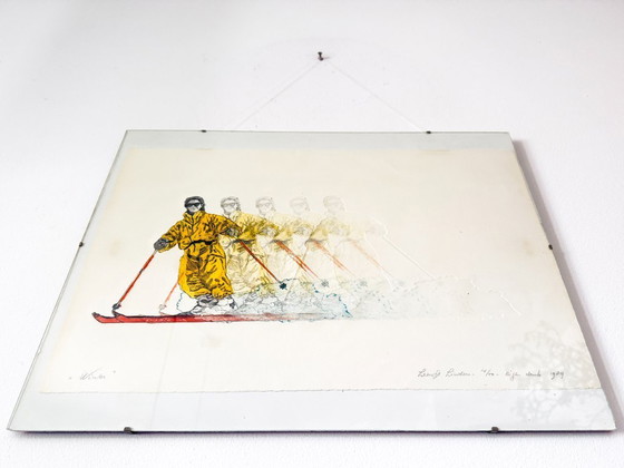 Image 1 of Oeuvre en relief vintage « Hiver » (14/50) de Leentje Linders | Figuratif Contemporain, 1989