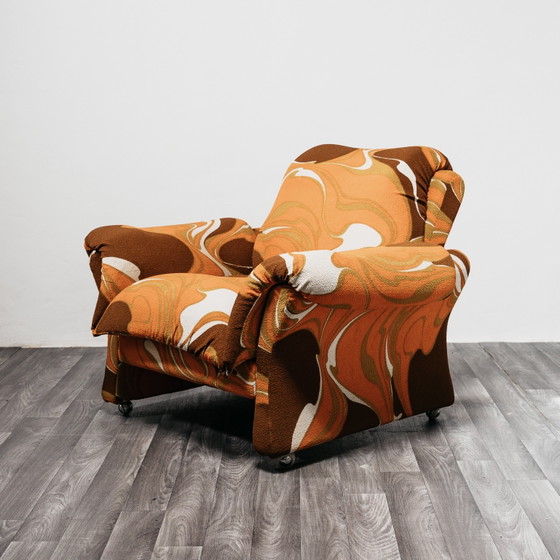 Image 1 of Guarnacci Padovano Vagnoni Paar 1-zits fauteuils Mod. Ionica-ontwerp jaren 70