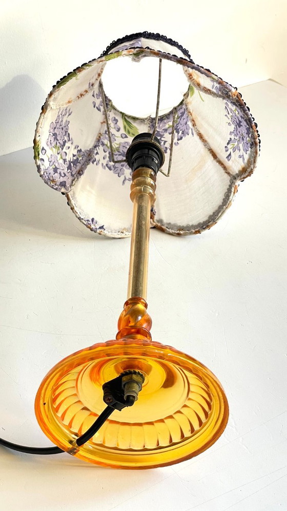 Vintage Plexiglas and lilac fabric lamp – Table lamps, Textile (photo 24 of 29)