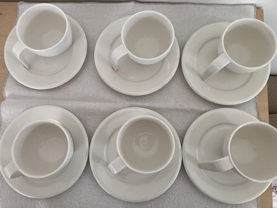 Image 1 of Set di 6 tazze da caffè con piattino Iittala Ego – Stefan Lindfors – Prodotto in Finlandia